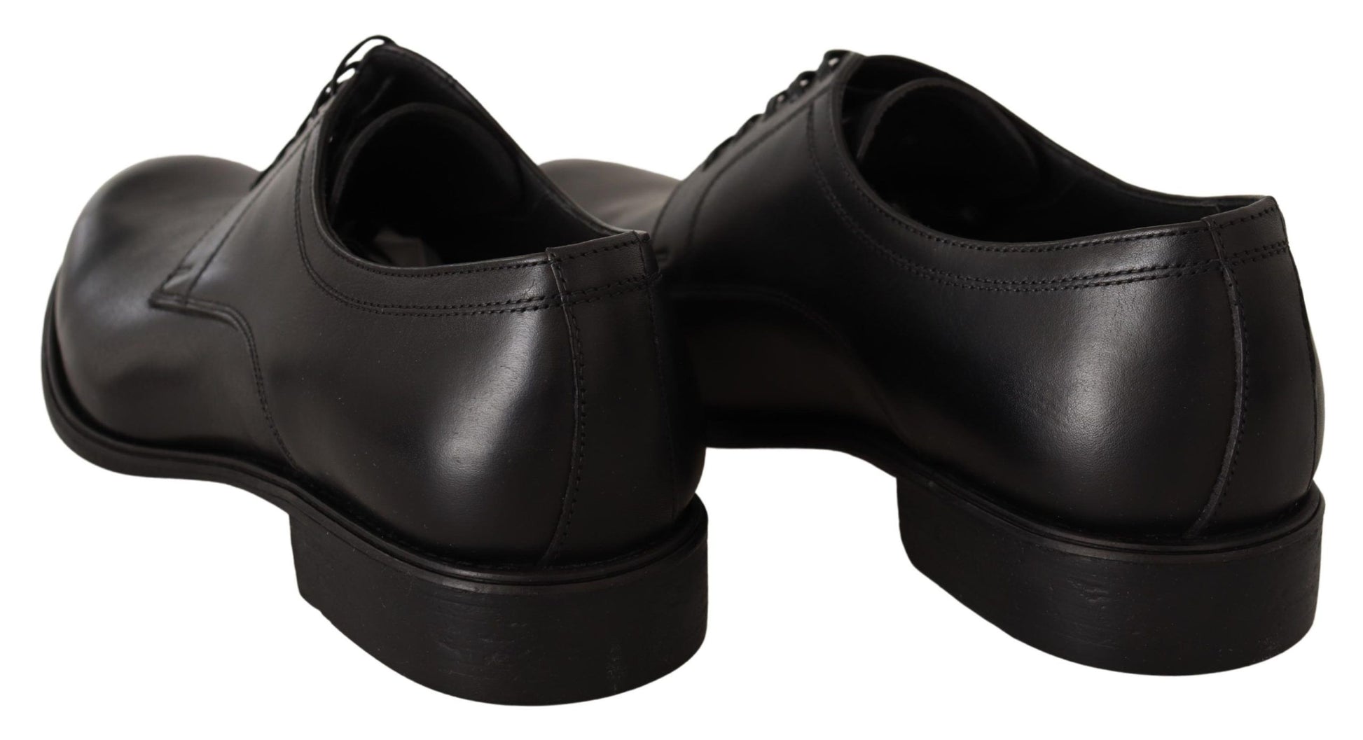 Schwarze formelle Derby-Schuhe aus Leder für Herren