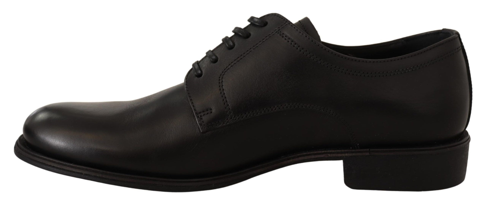 Schwarze formelle Derby-Schuhe aus Leder für Herren