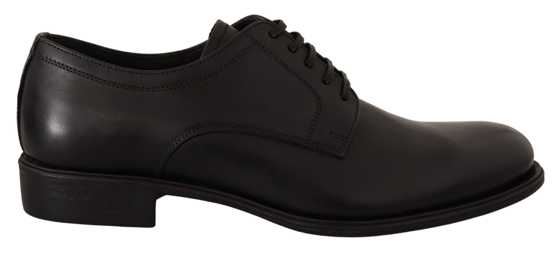 Schwarze formelle Derby-Schuhe aus Leder für Herren