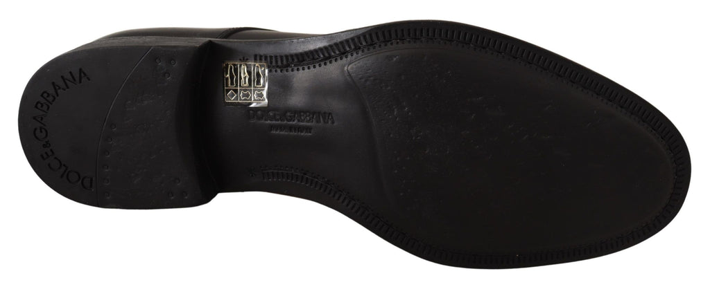Schwarze formelle Derby-Schuhe aus Leder für Herren