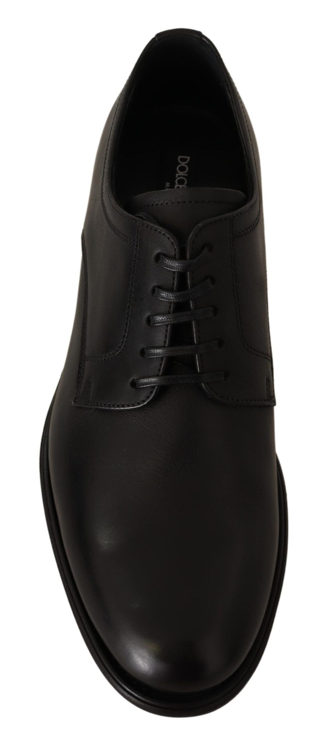 Schwarze formelle Derby-Schuhe aus Leder für Herren