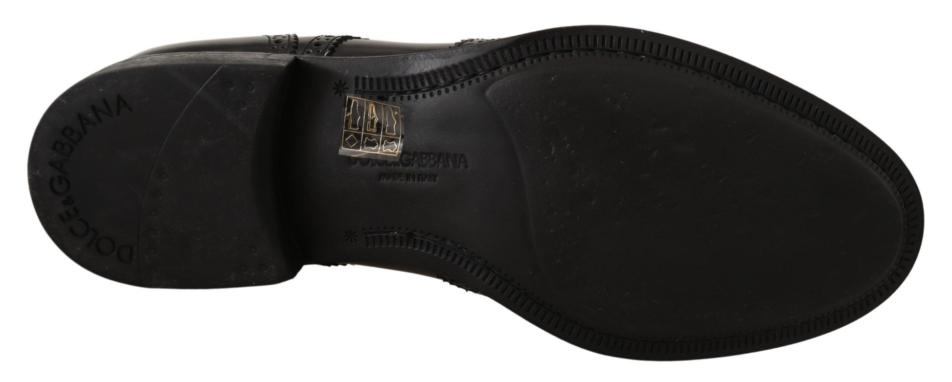 Schwarze Oxford-Schuhe aus Leder mit Flügelkappe
