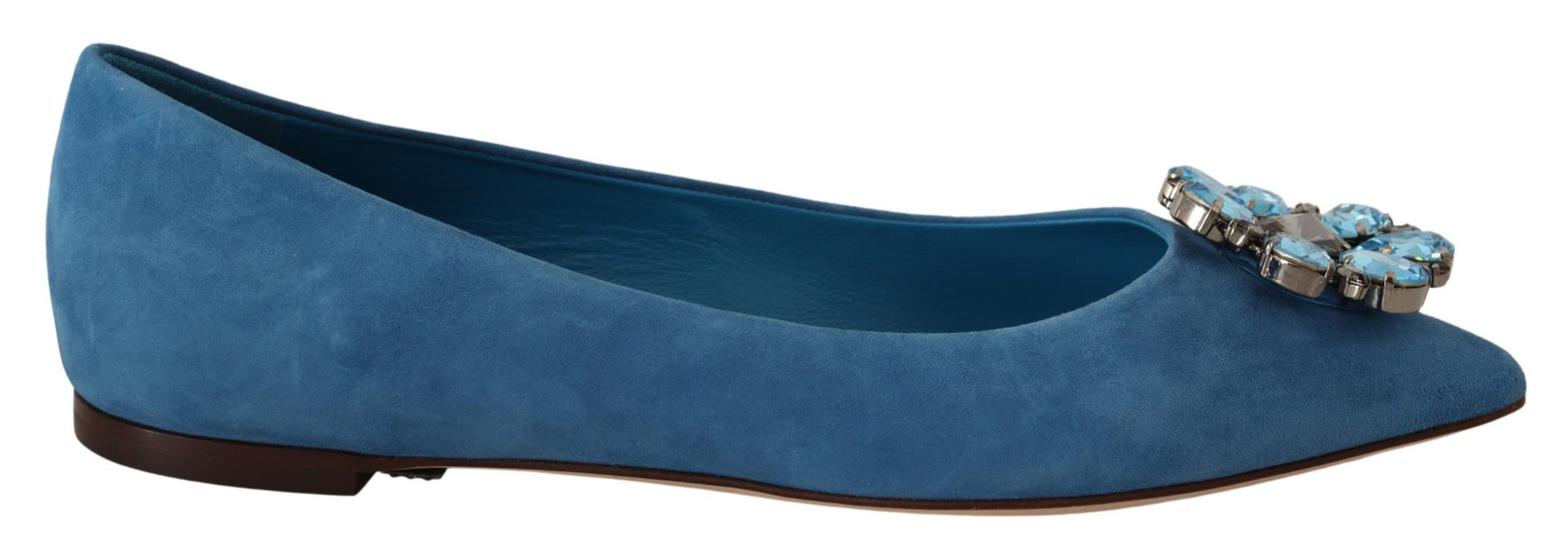Blaue Wildleder-Loafer mit Kristallen