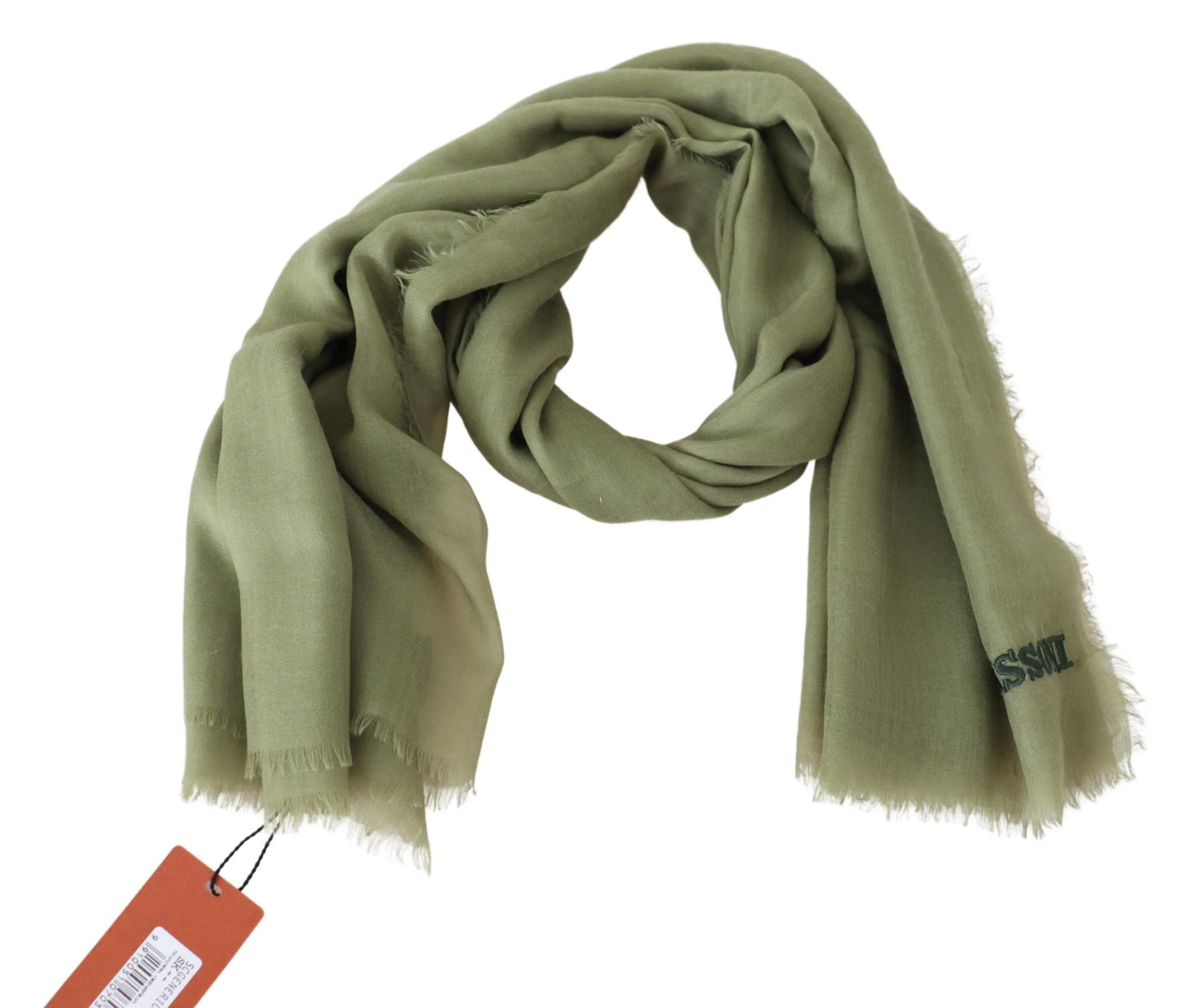 Grüner Kaschmir-Unisex-Halswickelschal