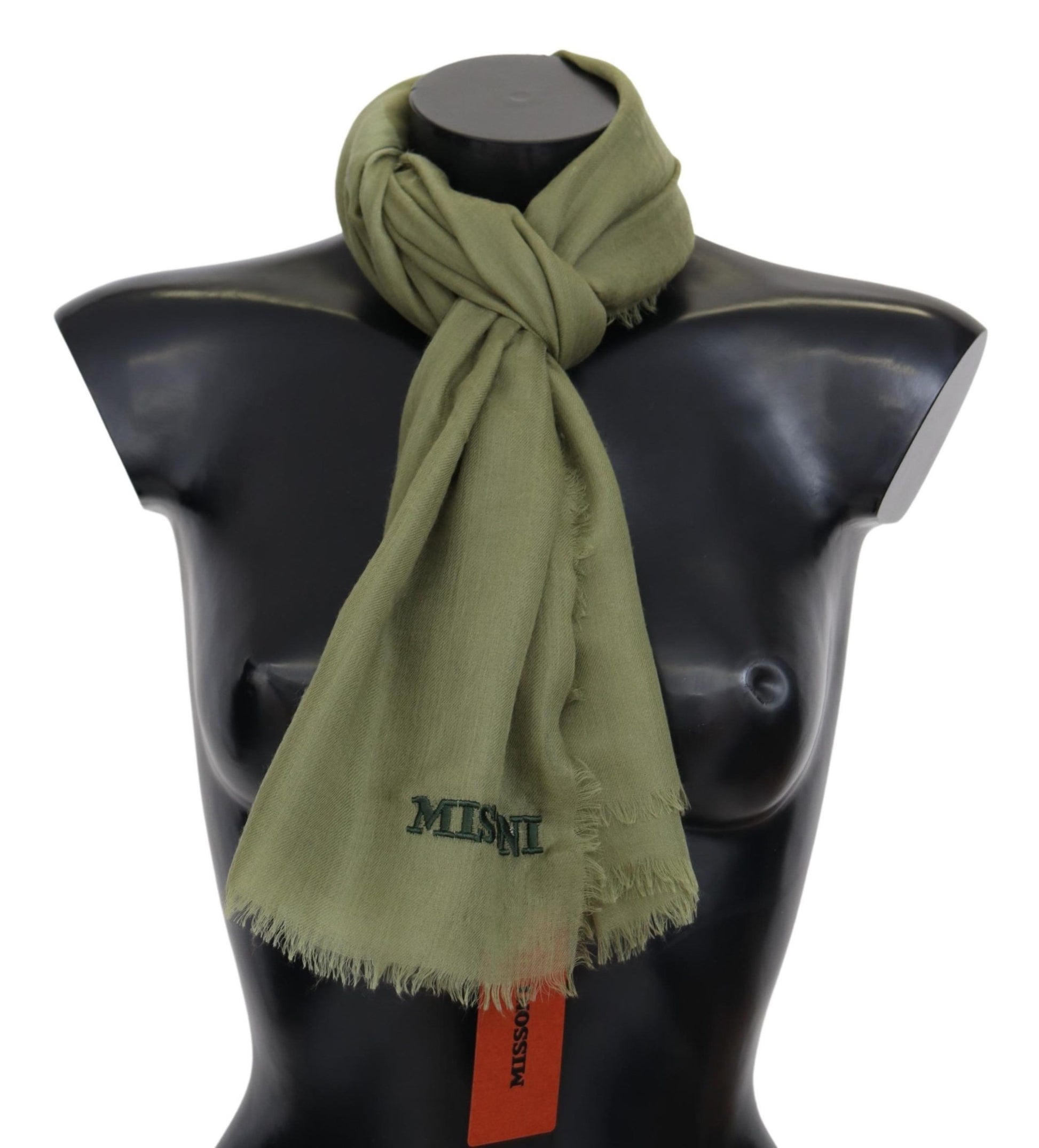 Grüner Kaschmir-Unisex-Halswickelschal