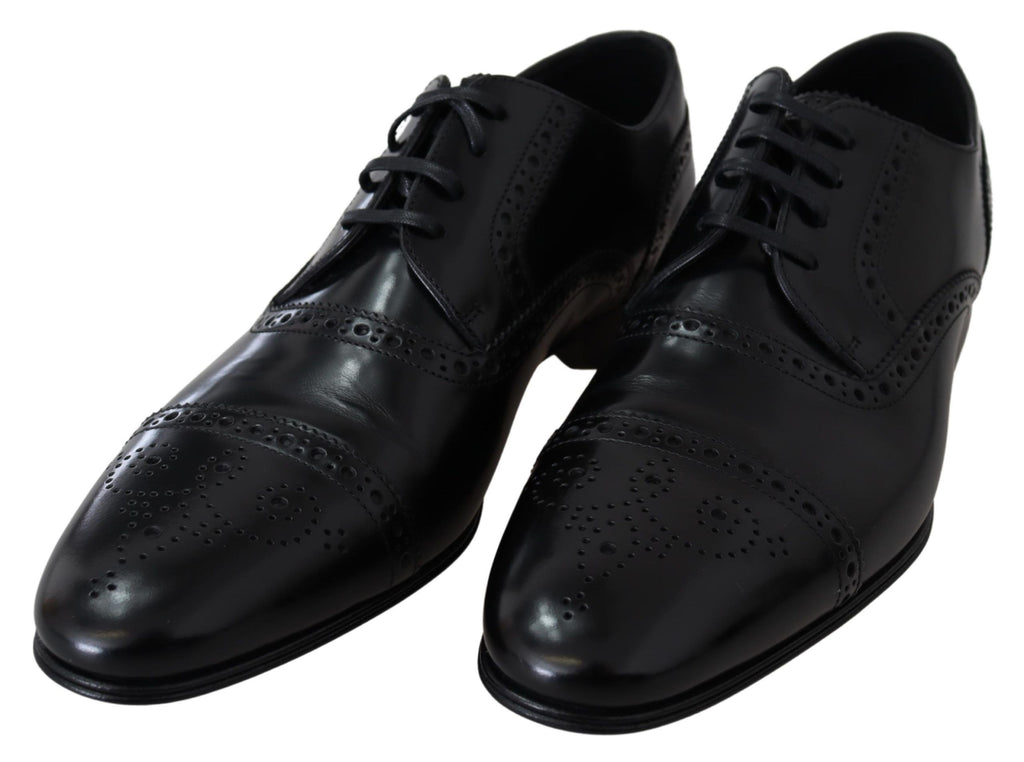 Schwarze Leder Herren Derby Formale Loafer Schuhe