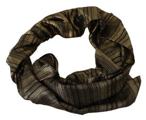 Metallic Gold Seiden-Stretch-Schal, Wickelschal