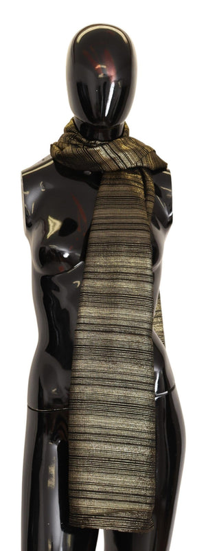 Metallic Gold Seiden-Stretch-Schal, Wickelschal
