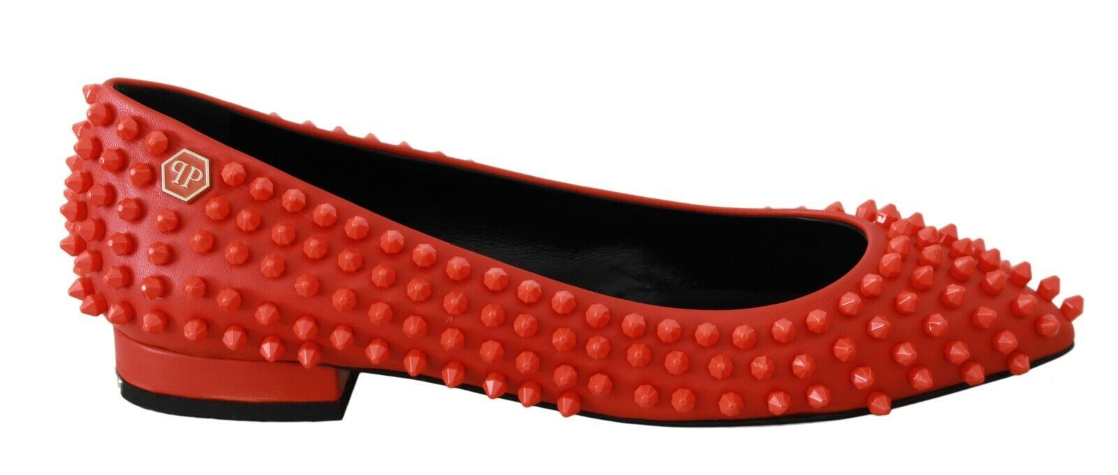 Orange Leder Ballerinas WHAT I DO Flats Schuhe