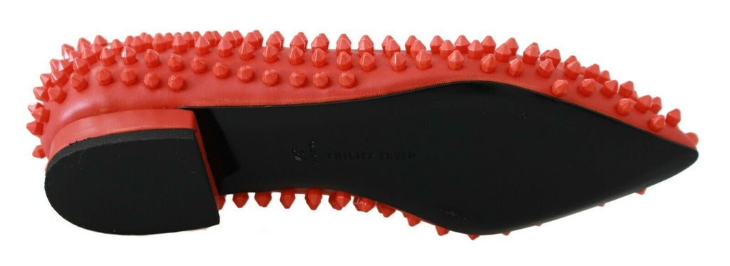 Orange Leder Ballerinas WHAT I DO Flats Schuhe