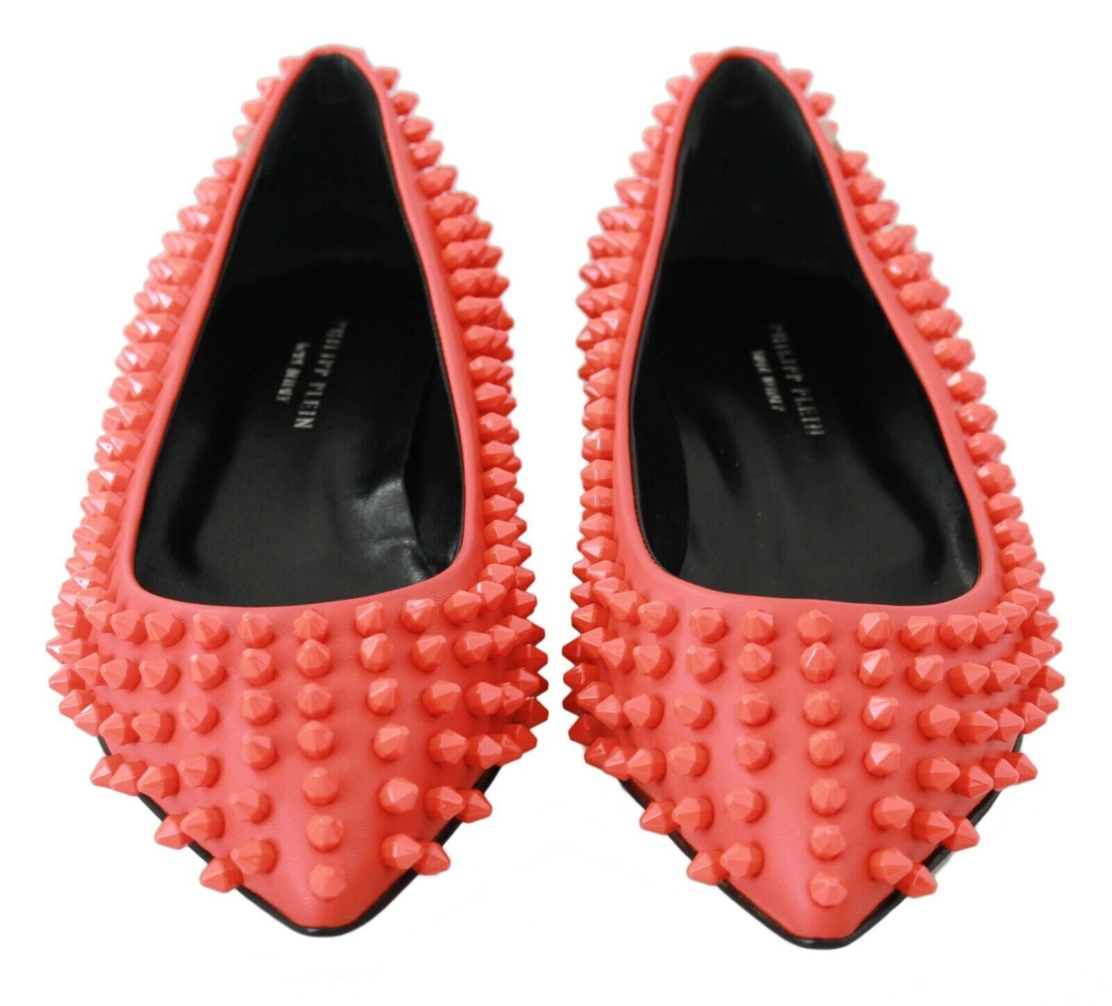 Orange Leder Ballerinas WHAT I DO Flats Schuhe