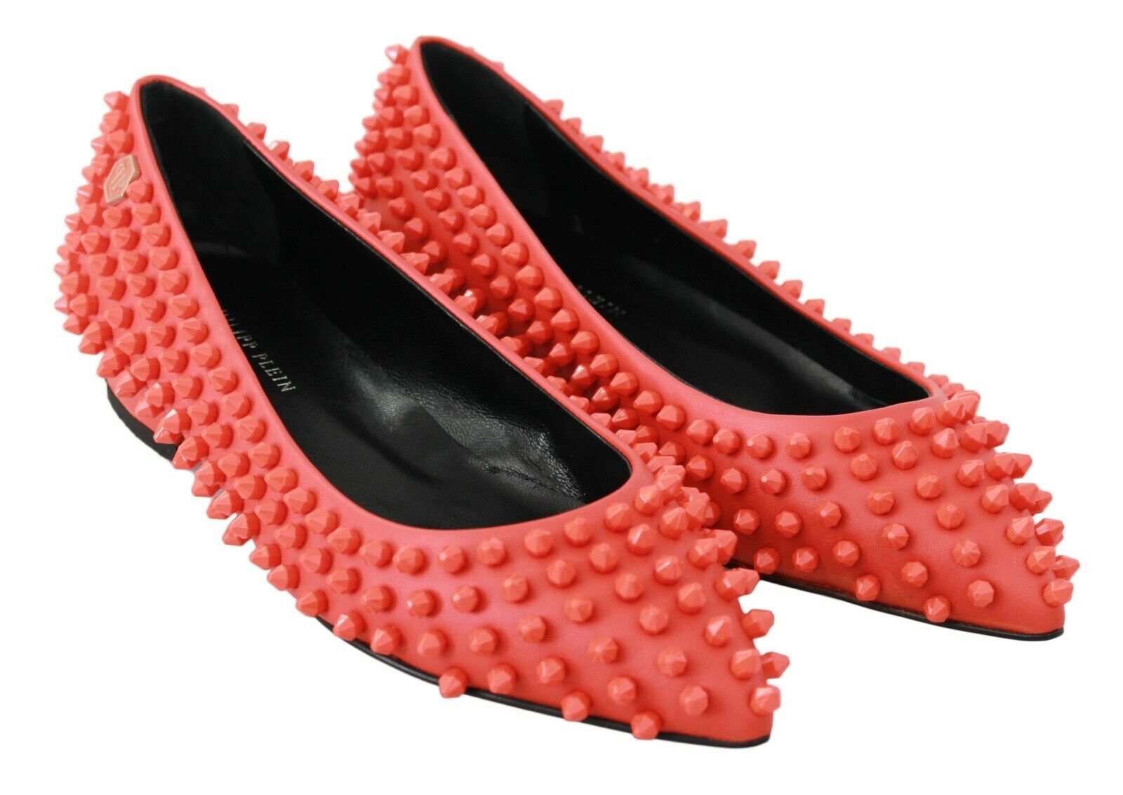 Orange Leder Ballerinas WHAT I DO Flats Schuhe