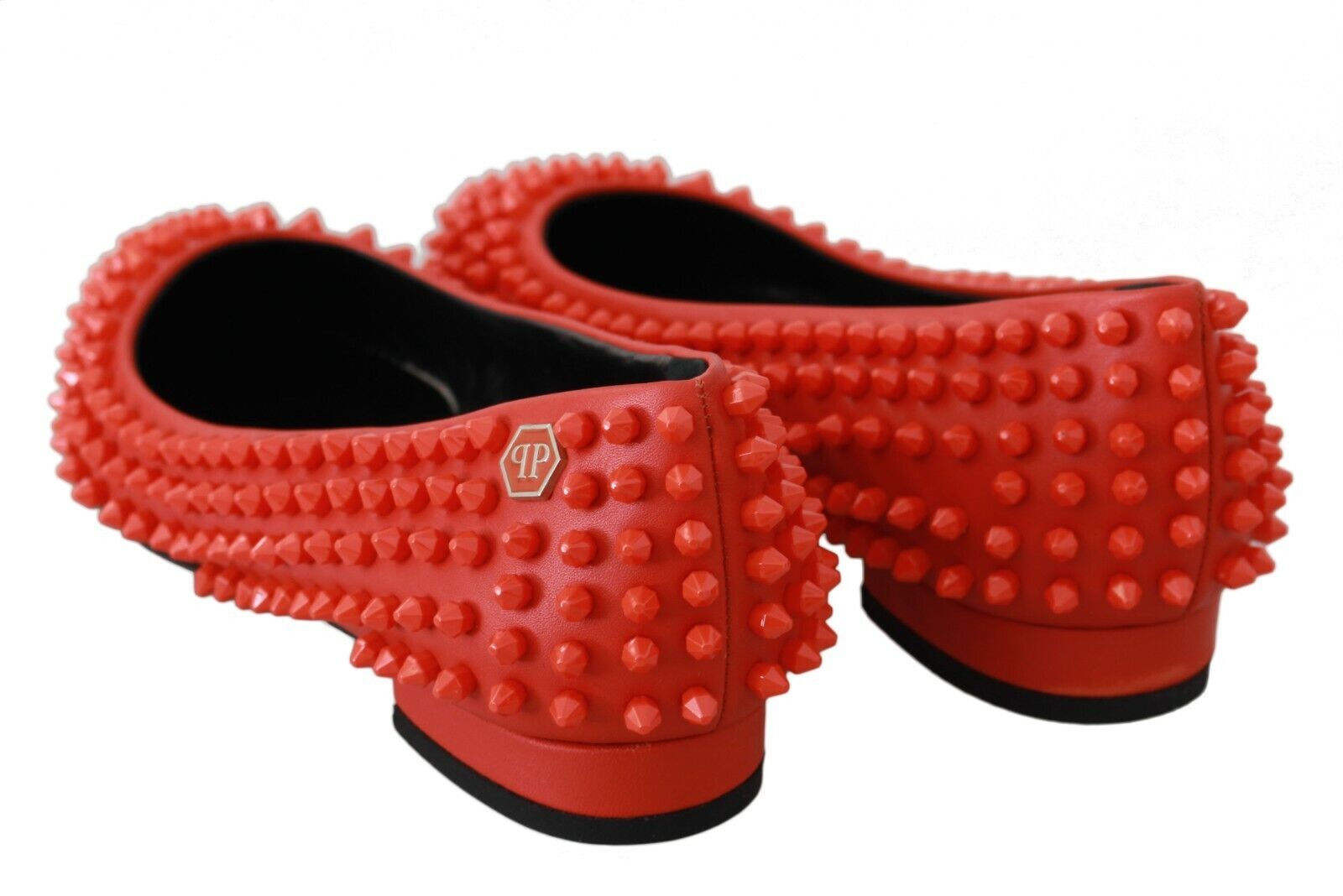Orange Leder Ballerinas WHAT I DO Flats Schuhe