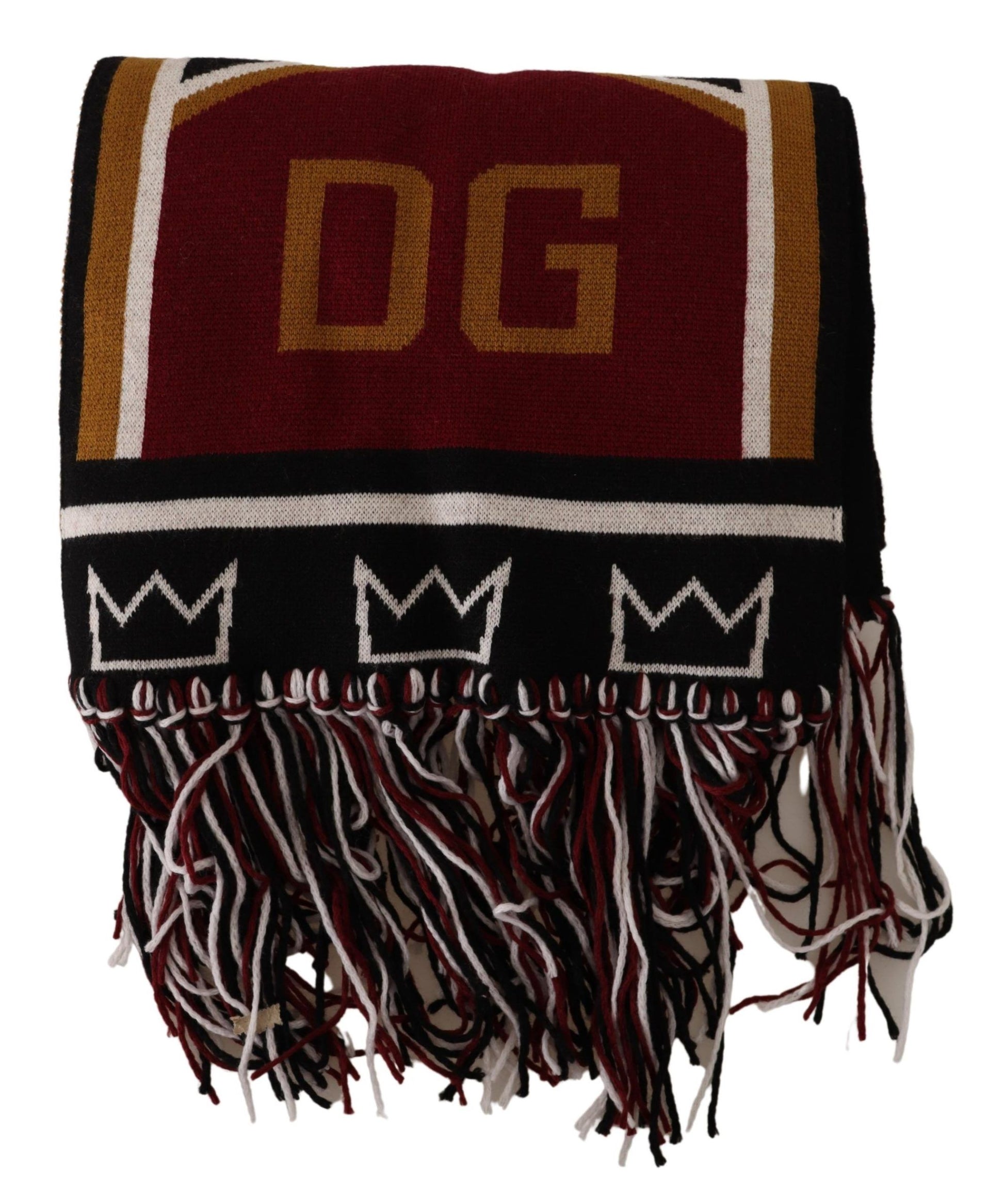 Mehrfarbiger Wollstrick-DG-King-Schal, Wickelschal