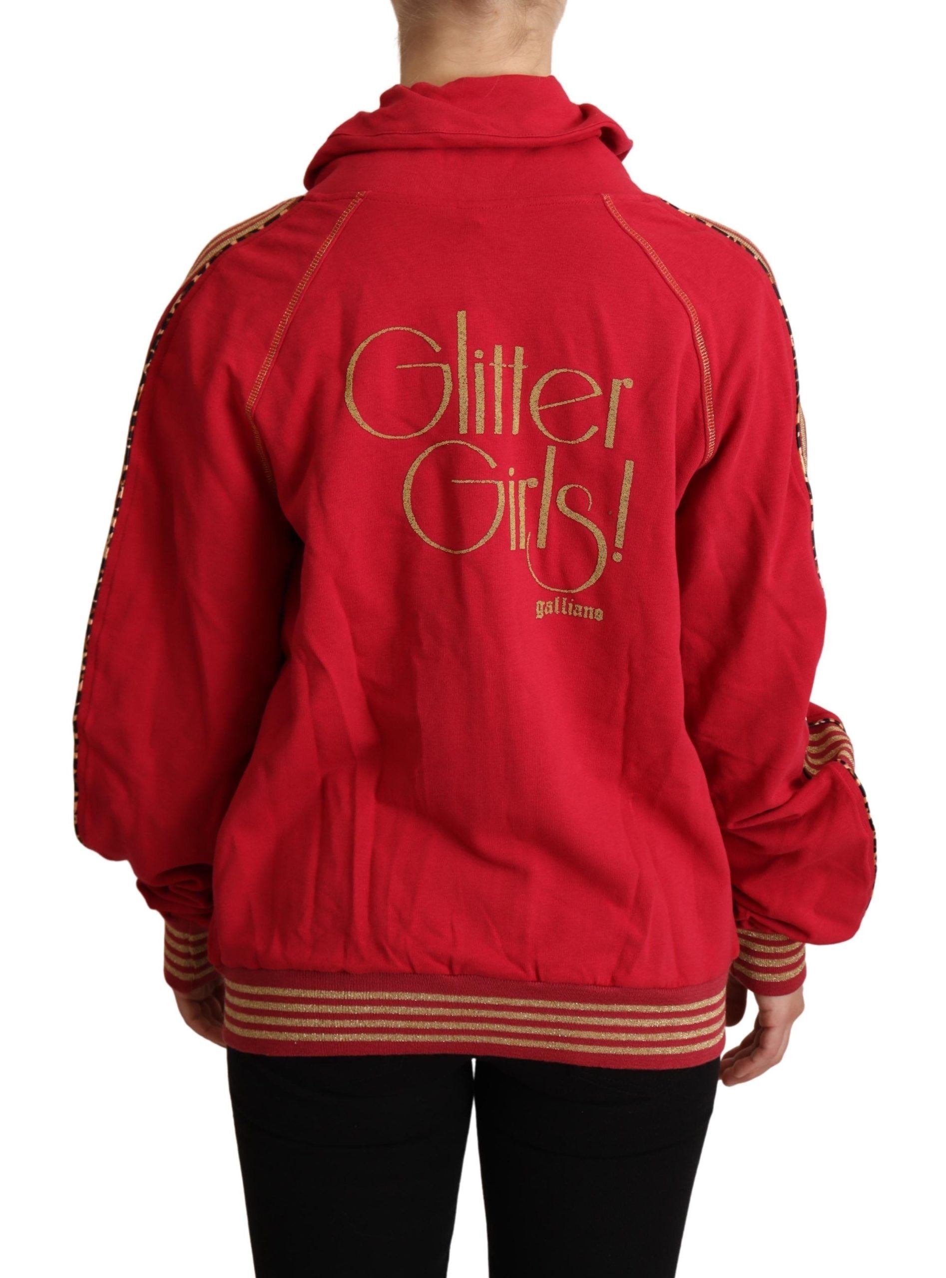Rote Jacke mit durchgehendem Reißverschluss, Sweatshirt, Kapuzenpullover