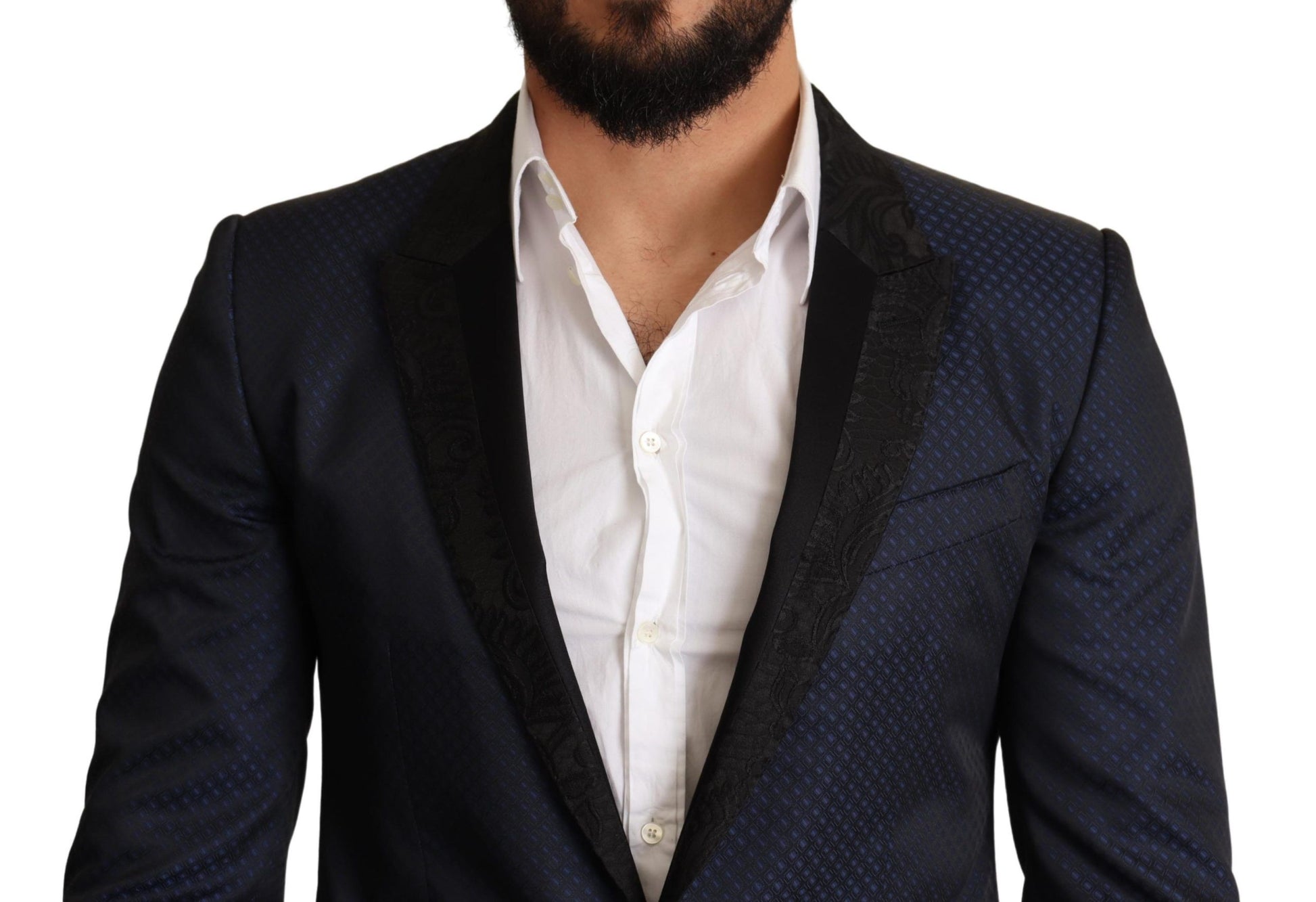 Blaue Slim Fit MARTINI Blazerjacke aus Wolle