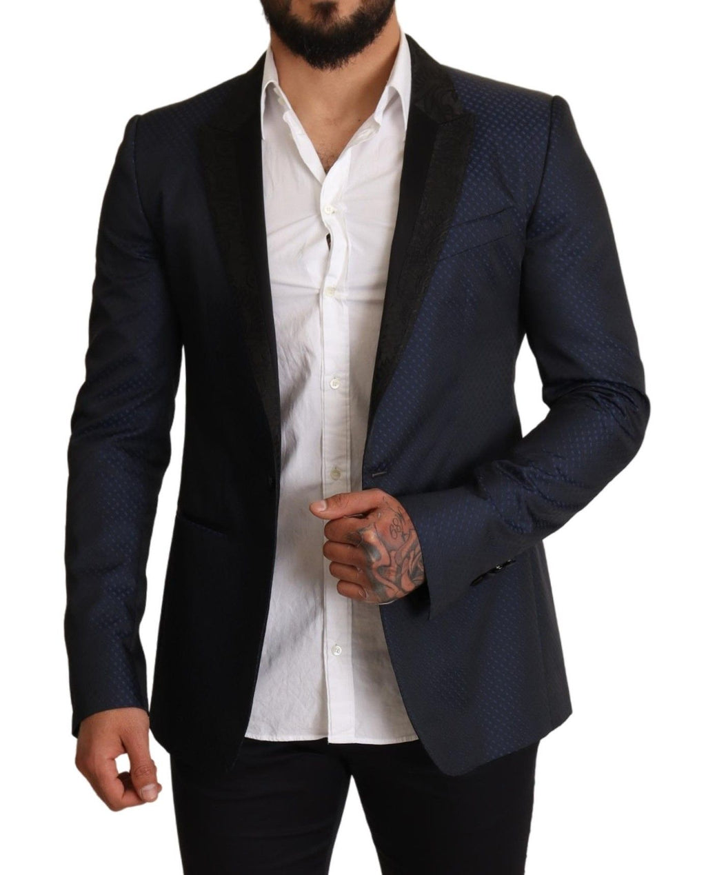 Blaue Slim Fit MARTINI Blazerjacke aus Wolle