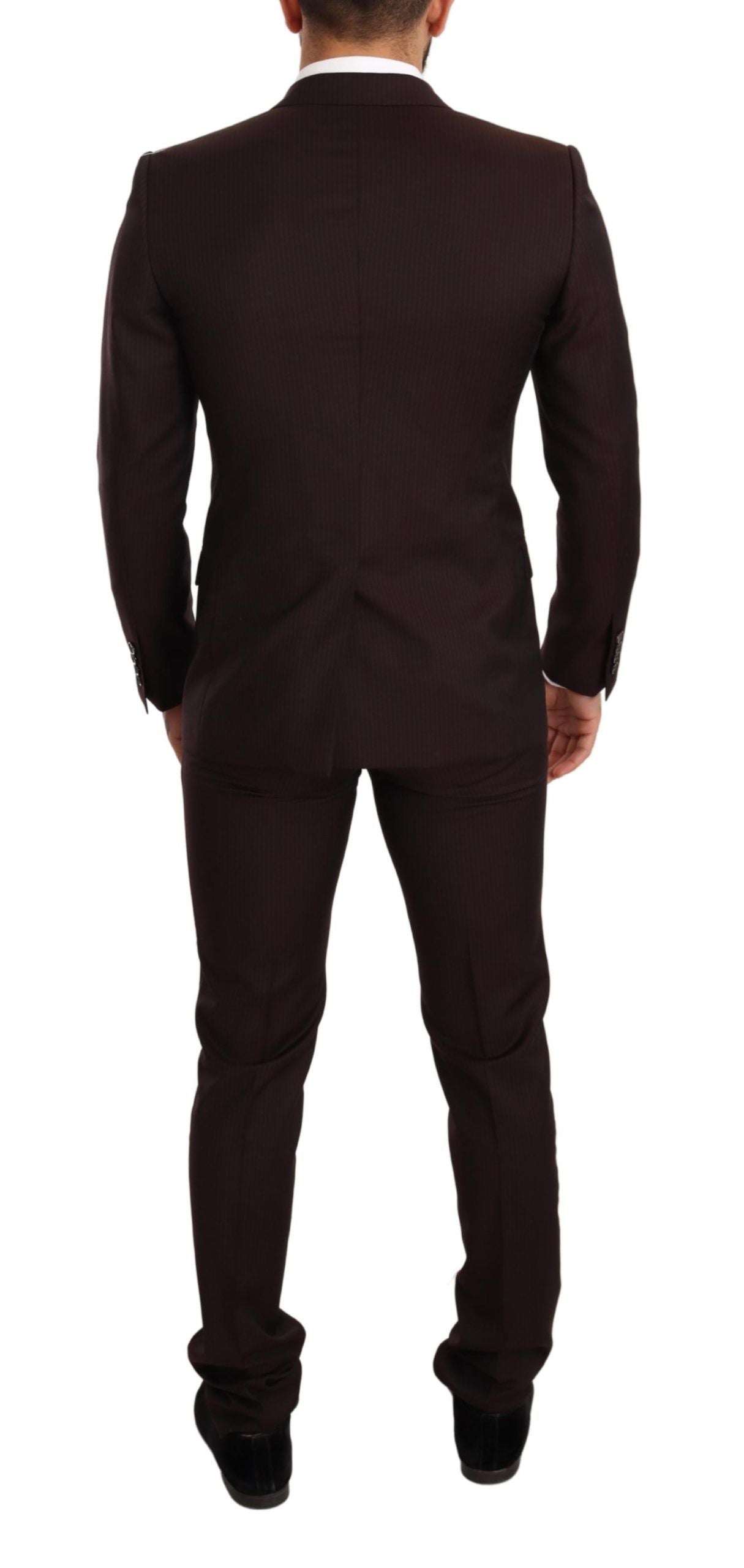 Bordeauxroter MARTINI Slim Fit Anzug aus Wolle