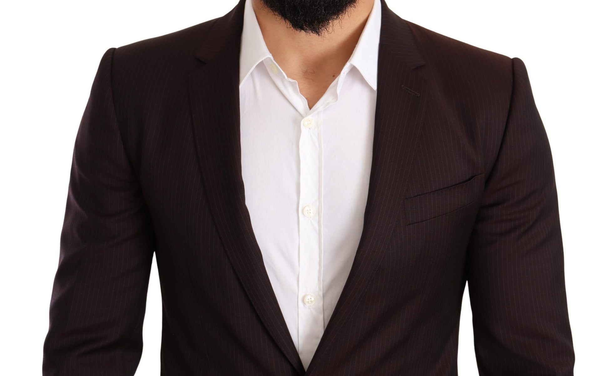 Bordeauxroter MARTINI Slim Fit Anzug aus Wolle