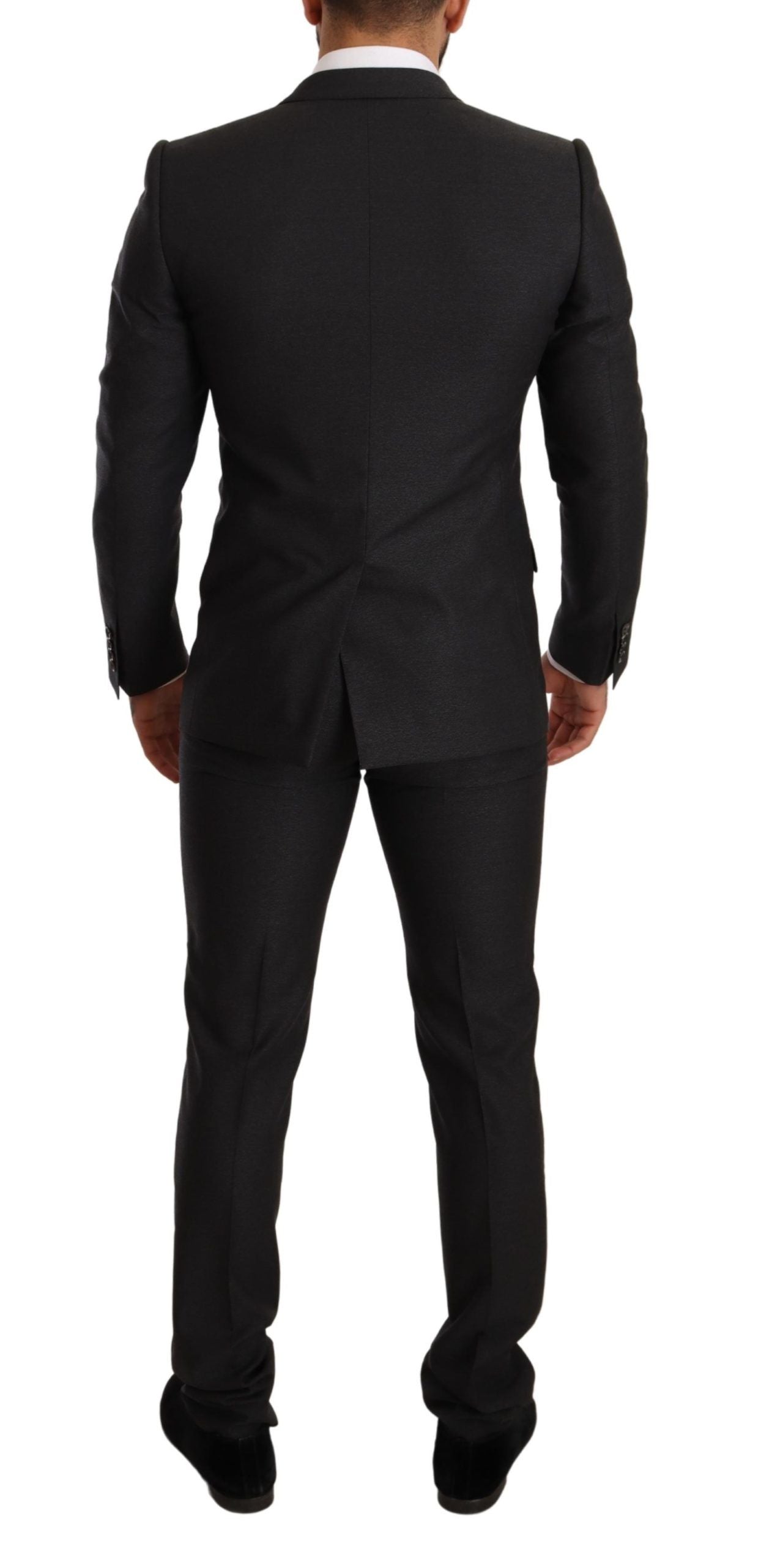 Grauer MARTINI Slim Fit Anzug aus Wolle