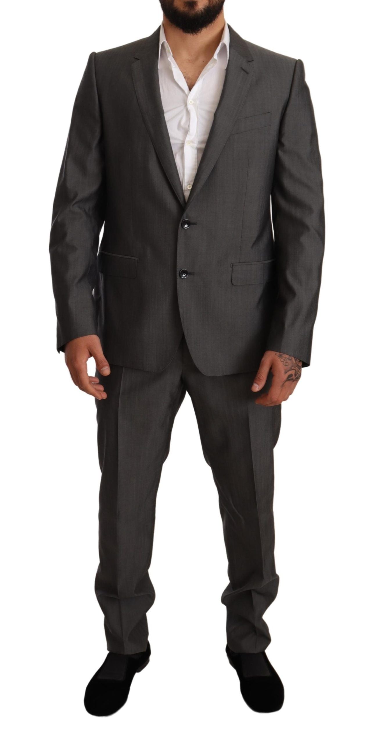 Grau-metallic MARTINI Slim Fit Anzug