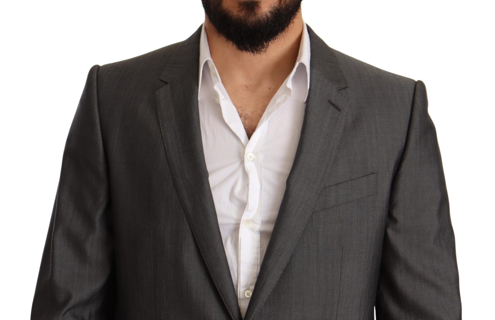 Grau-metallic MARTINI Slim Fit Anzug