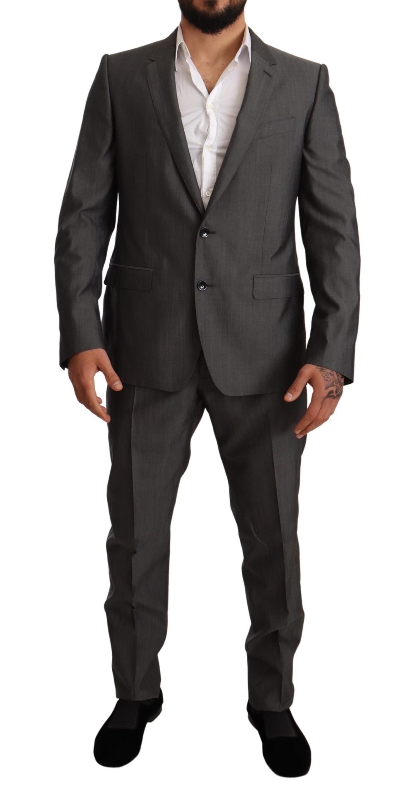 Grau-metallic MARTINI Slim Fit Anzug