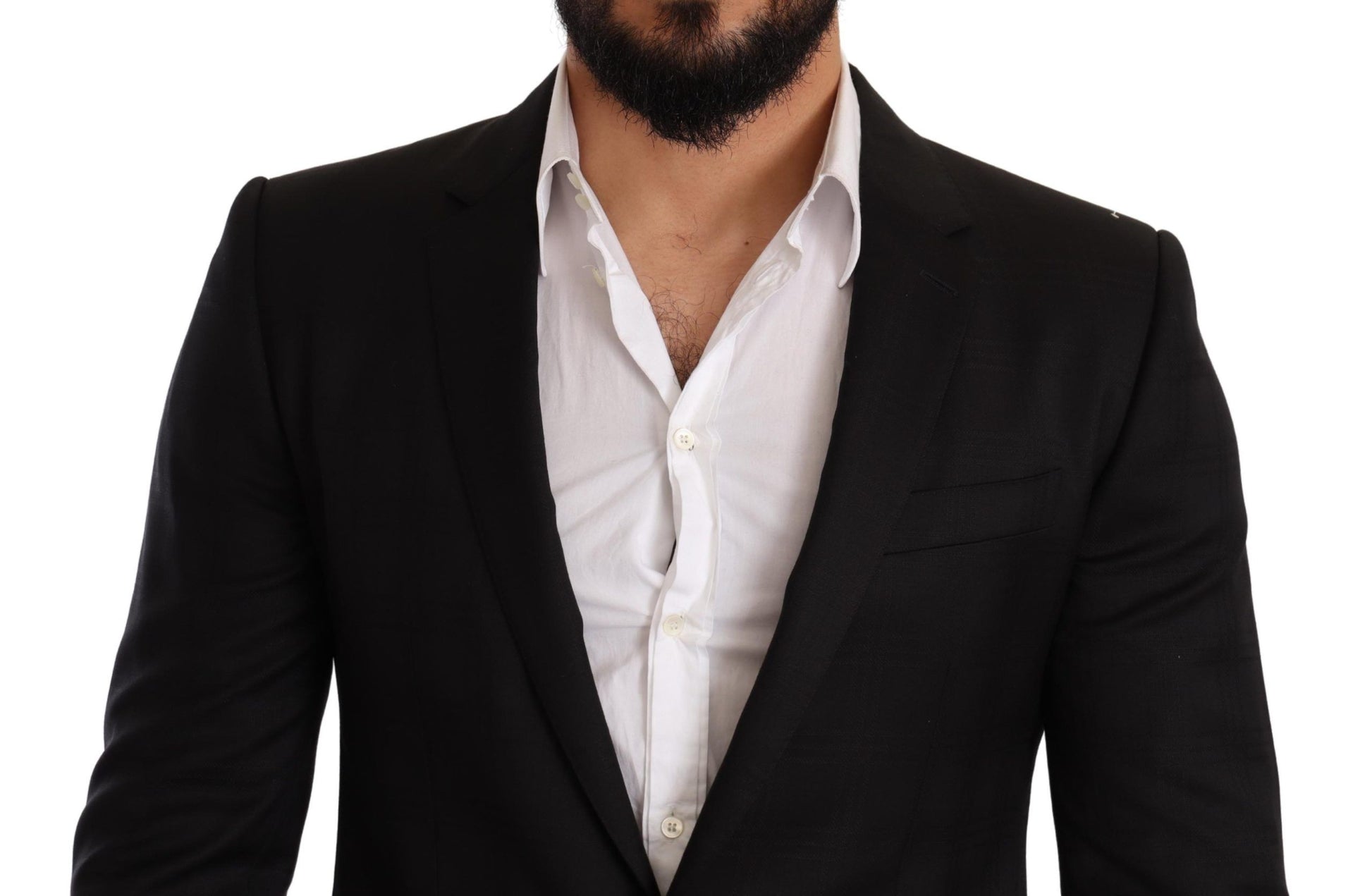 Schwarz karierter MARTINI SLIM FIT 2-teiliger Anzug