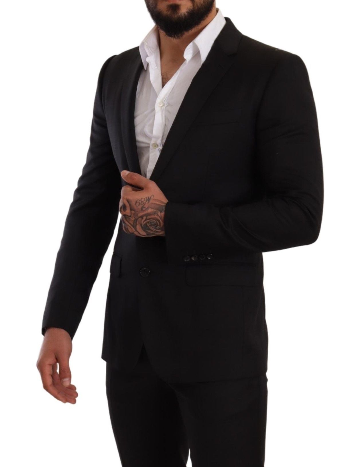 Schwarz karierter MARTINI SLIM FIT 2-teiliger Anzug