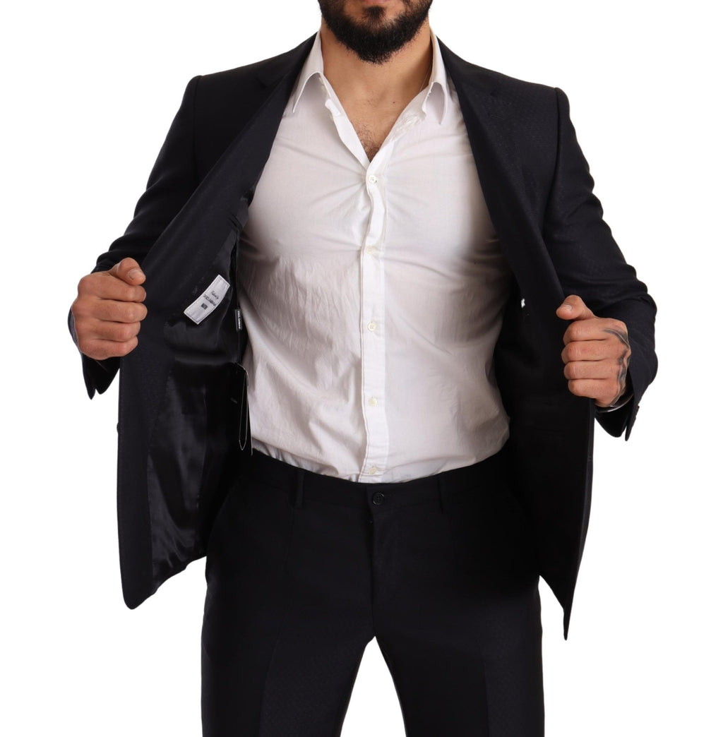 Blau gemusterter MARTINI SLIM FIT 2-teiliger Anzug