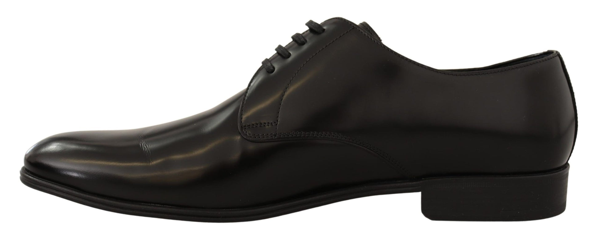 Schwarze Derby-Schnürschuhe aus Leder für Herren