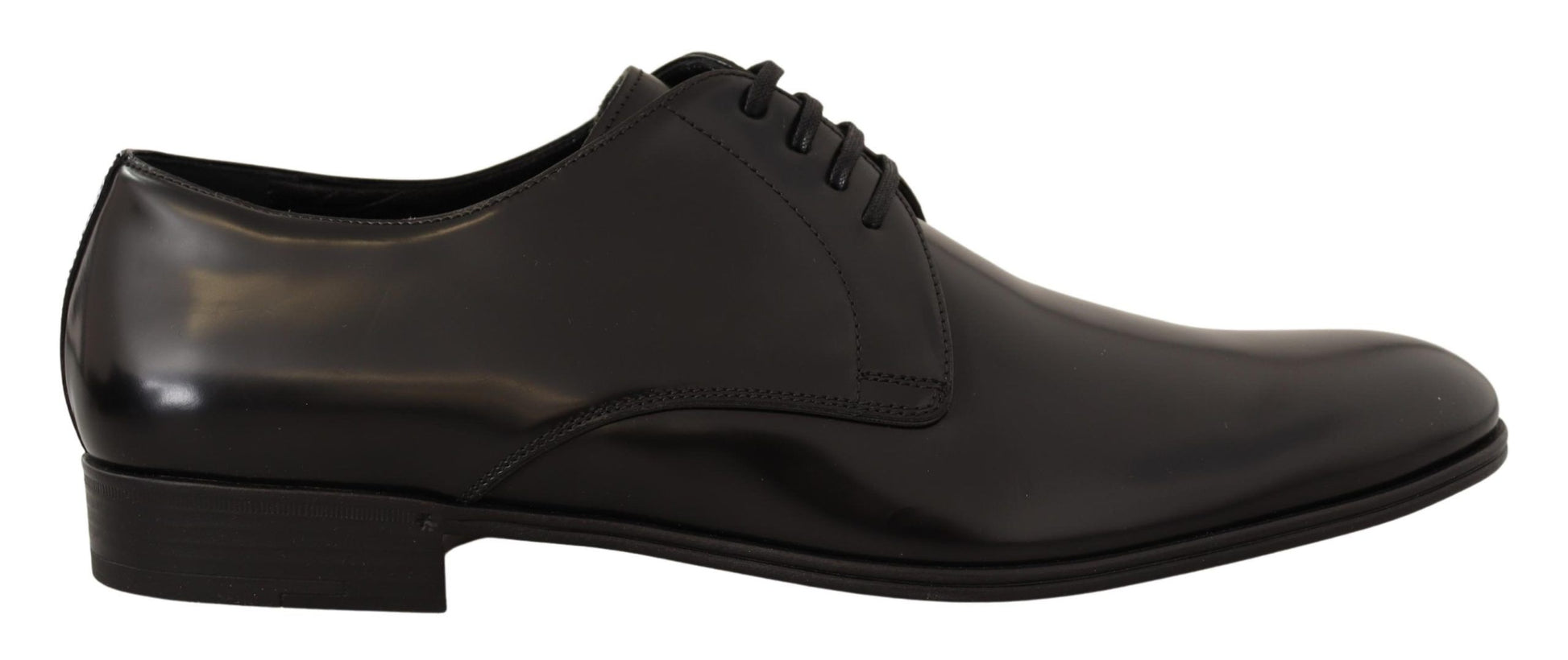 Schwarze Derby-Schnürschuhe aus Leder für Herren