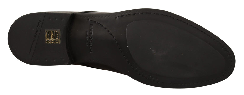 Schwarze Derby-Schnürschuhe aus Leder für Herren