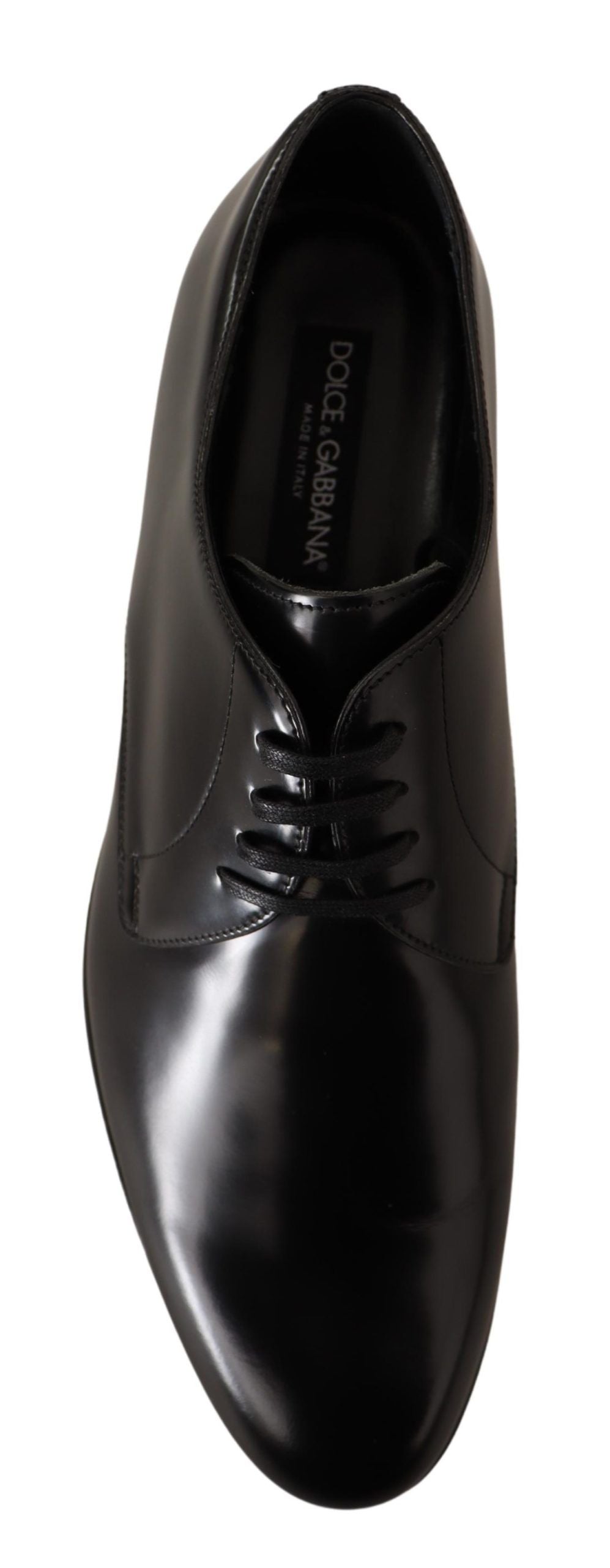 Schwarze Derby-Schnürschuhe aus Leder für Herren