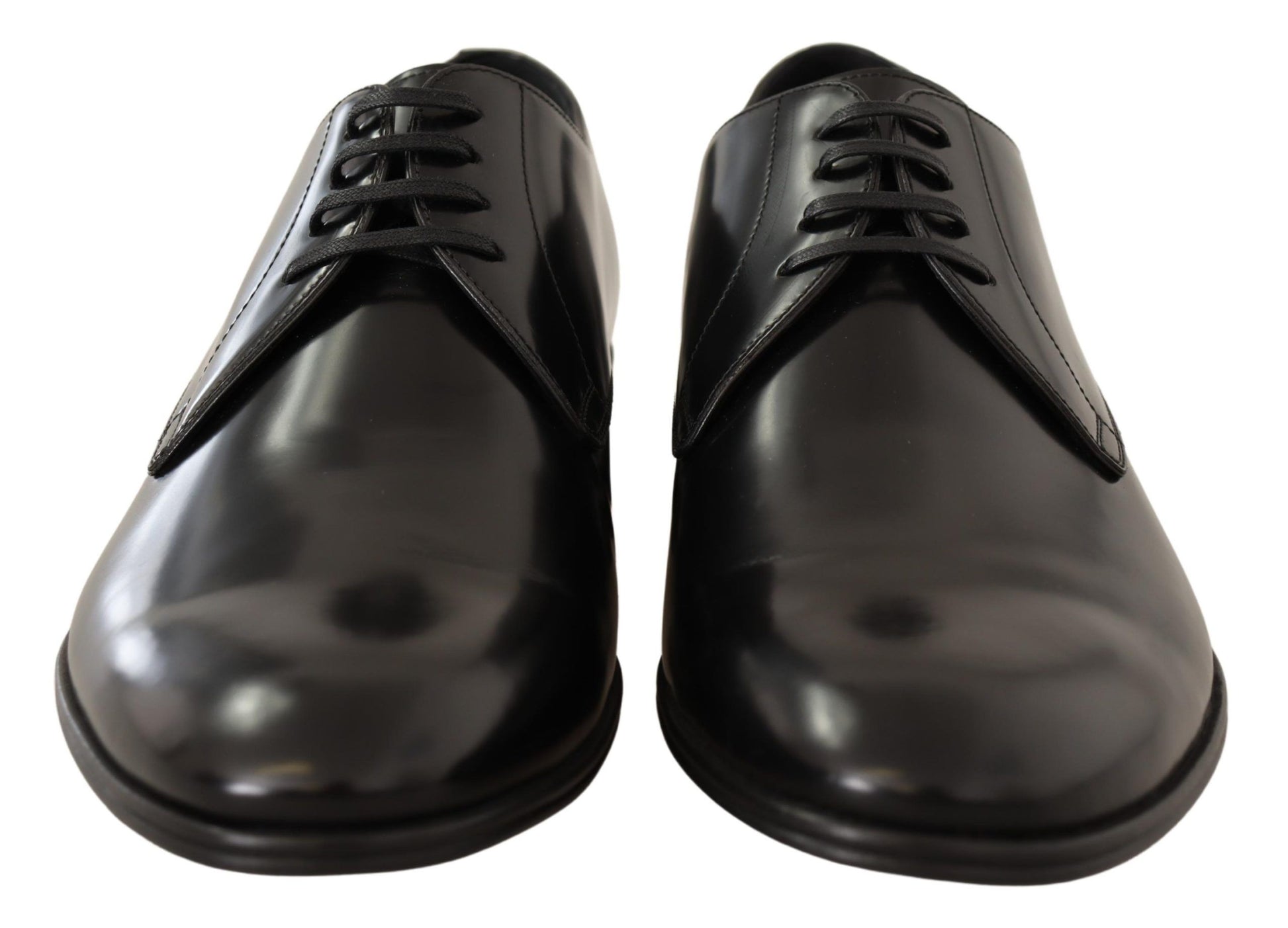 Schwarze Derby-Schnürschuhe aus Leder für Herren