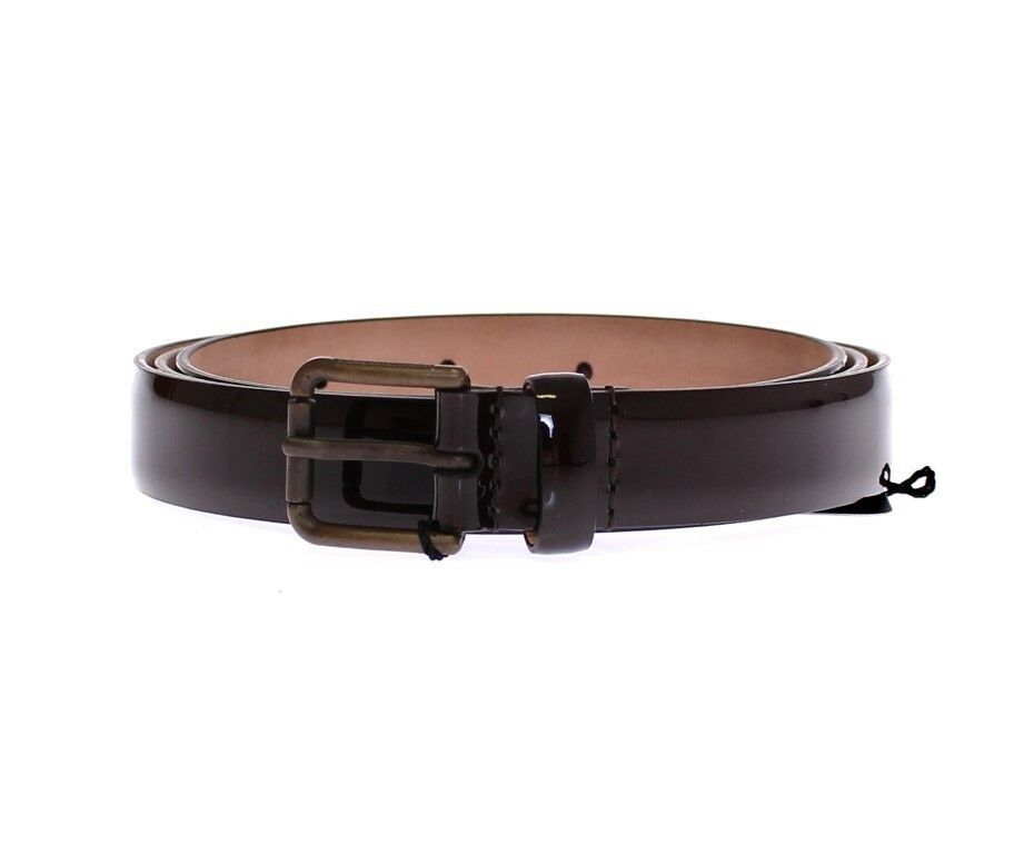 Brauner Ledergürtel mit Logo Cintura Belt