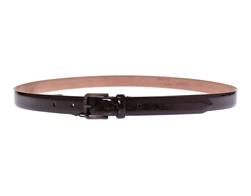 Brauner Ledergürtel mit Logo Cintura Belt