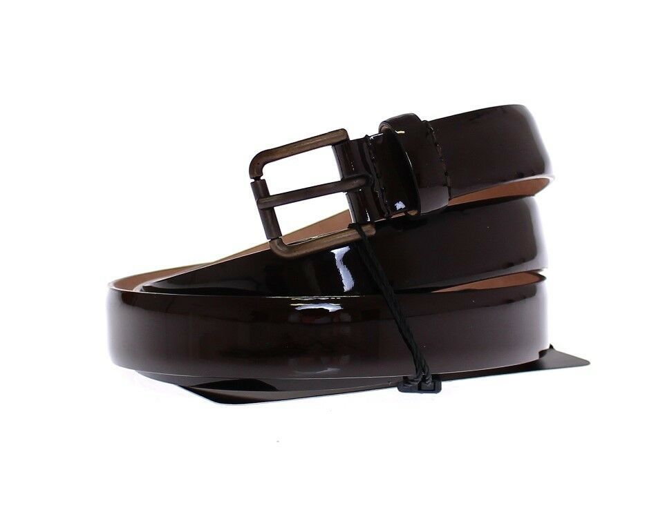 Brauner Ledergürtel mit Logo Cintura Belt