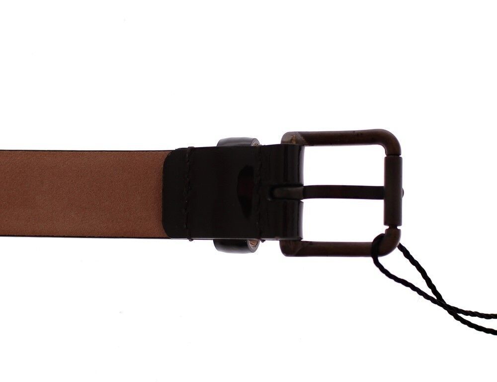 Brauner Ledergürtel mit Logo Cintura Belt