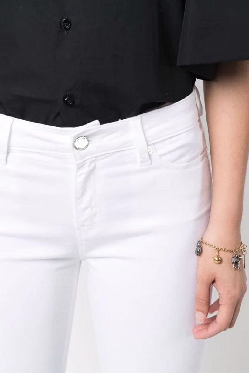 Weiße Damenjeans aus Baumwolle