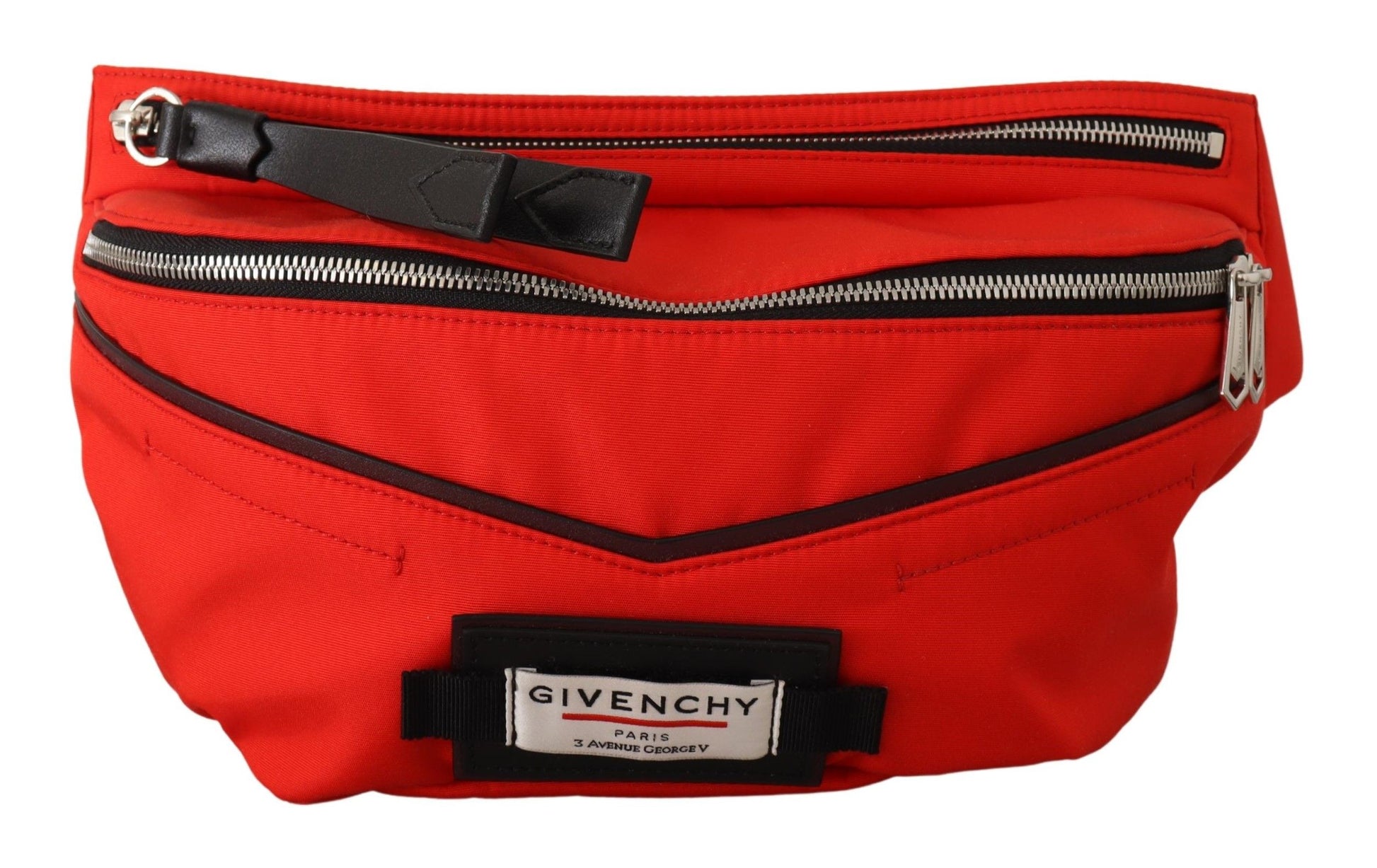 Elegante große Bauchtasche in Rot und Schwarz