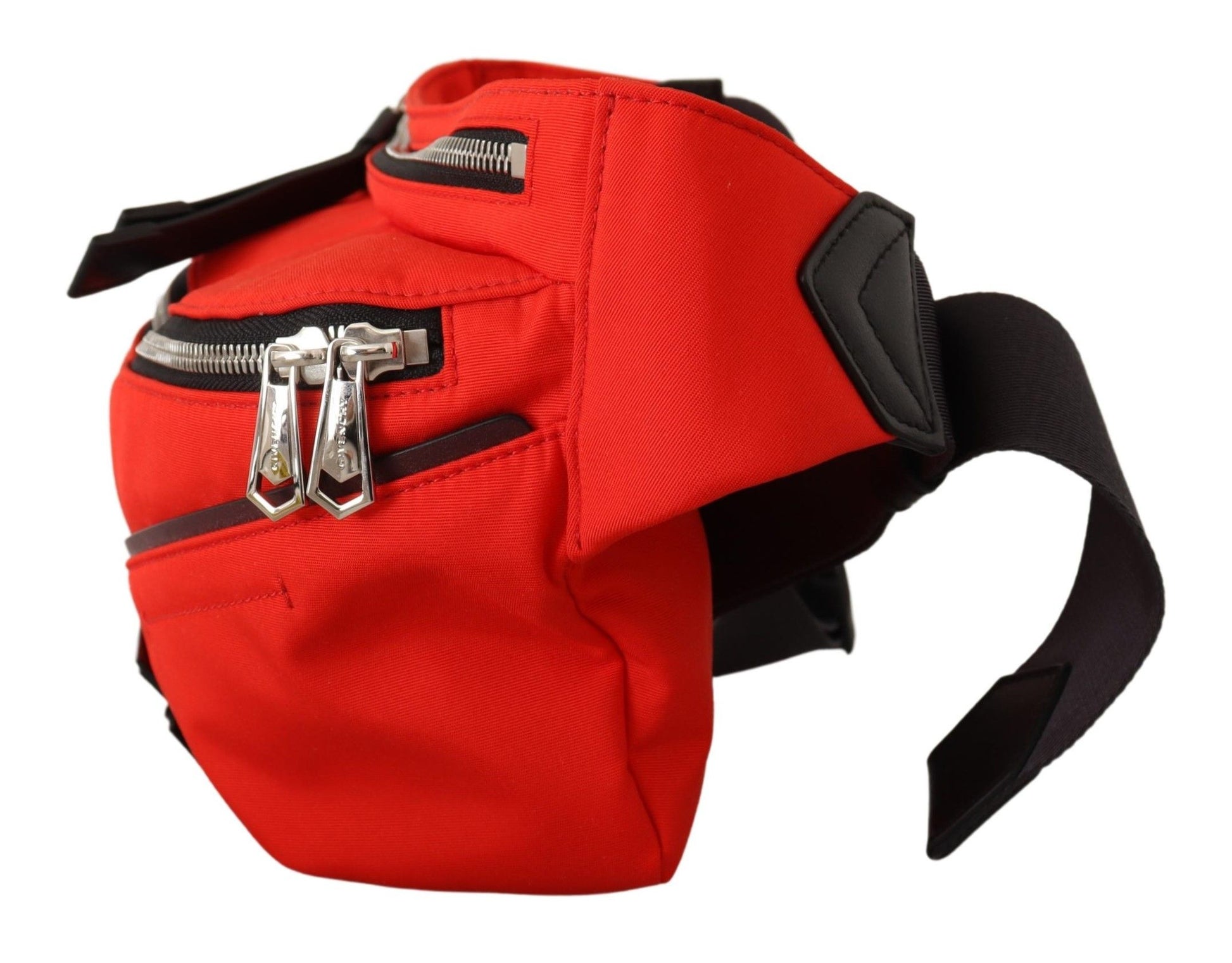 Elegante große Bauchtasche in Rot und Schwarz