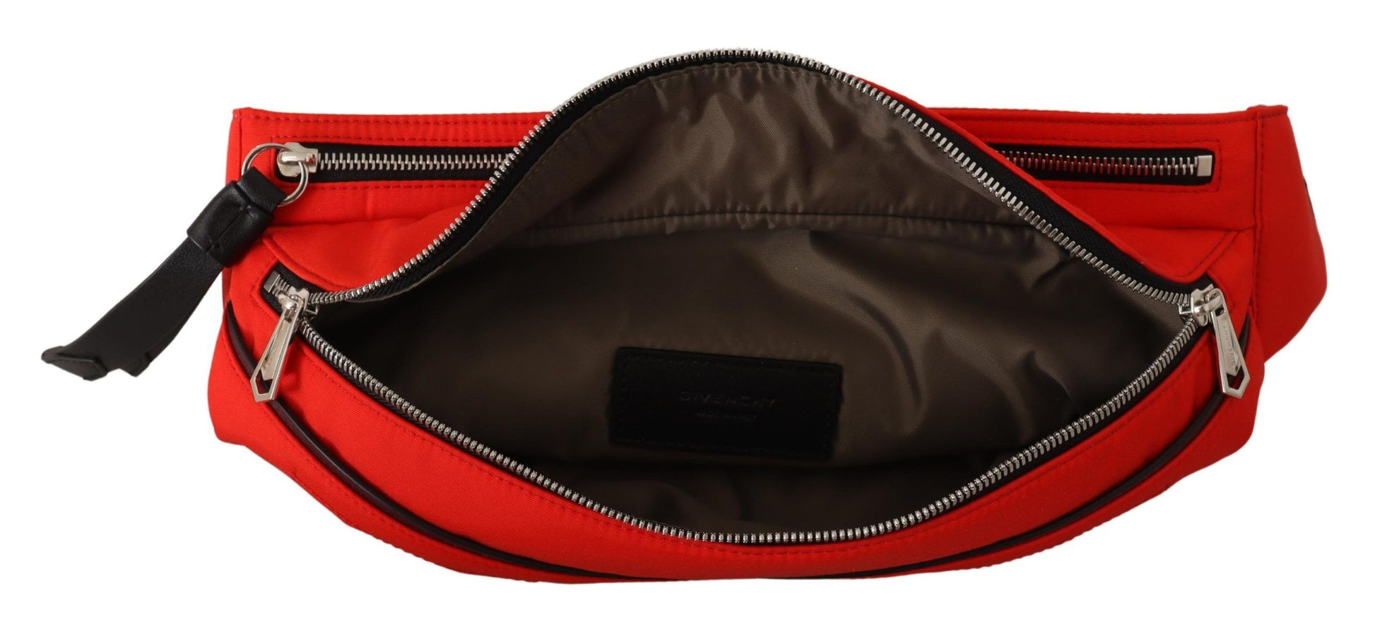 Elegante große Bauchtasche in Rot und Schwarz