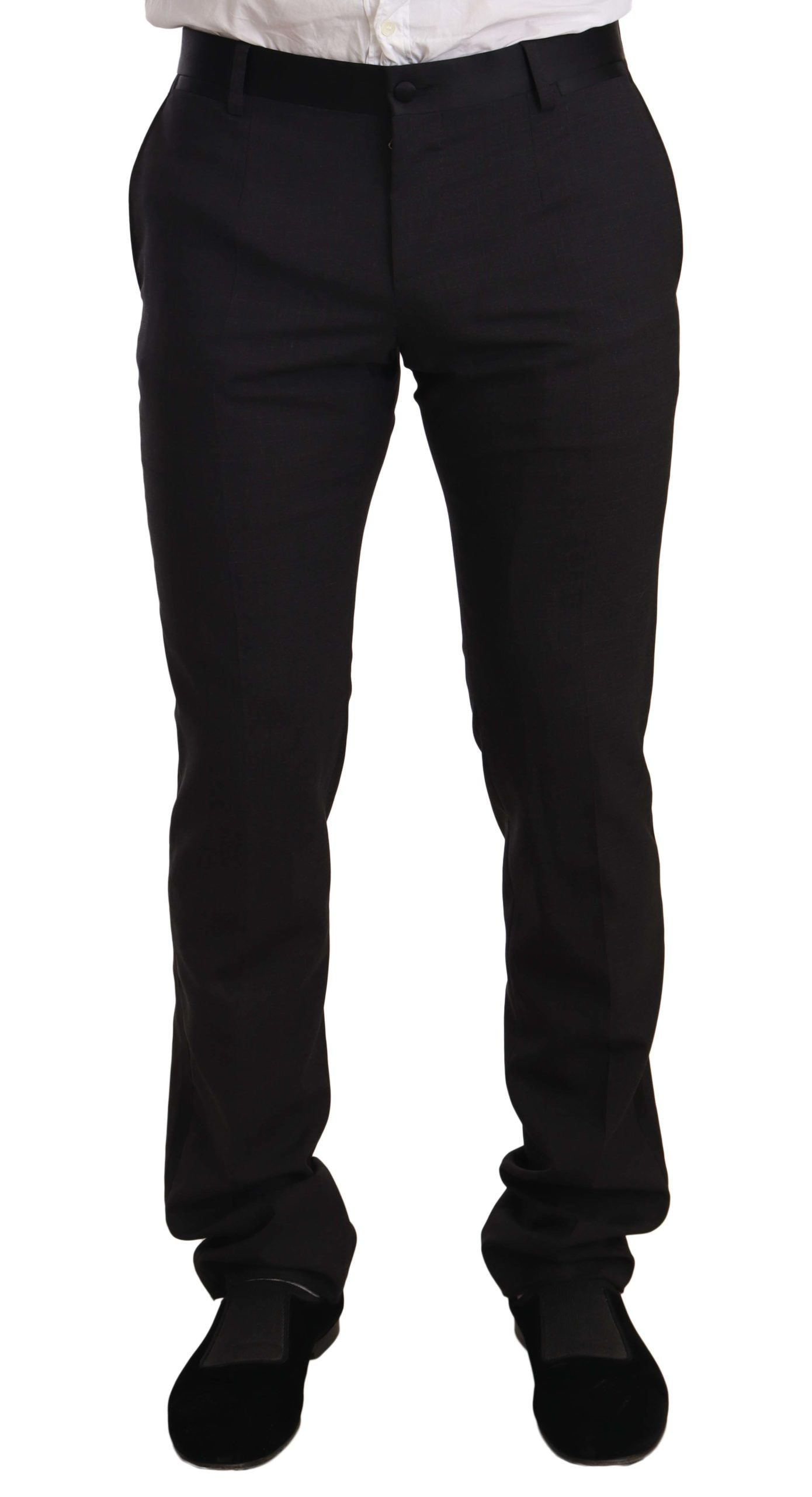 Blauer Smokinganzug aus Samt und Baumwolle im Slim Fit