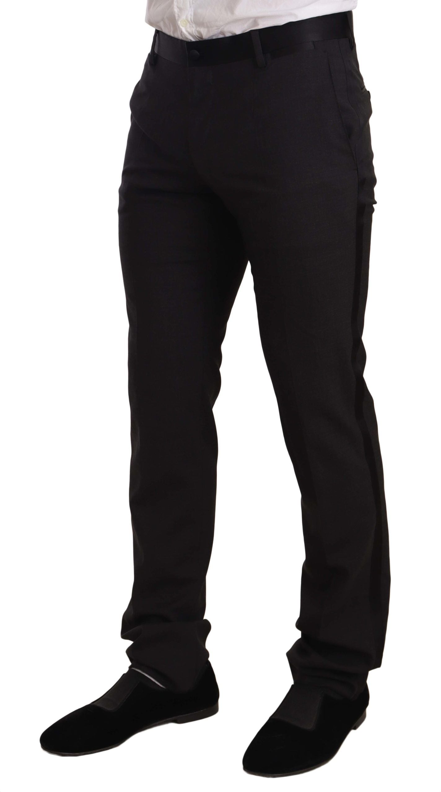 Blauer Smokinganzug aus Samt und Baumwolle im Slim Fit