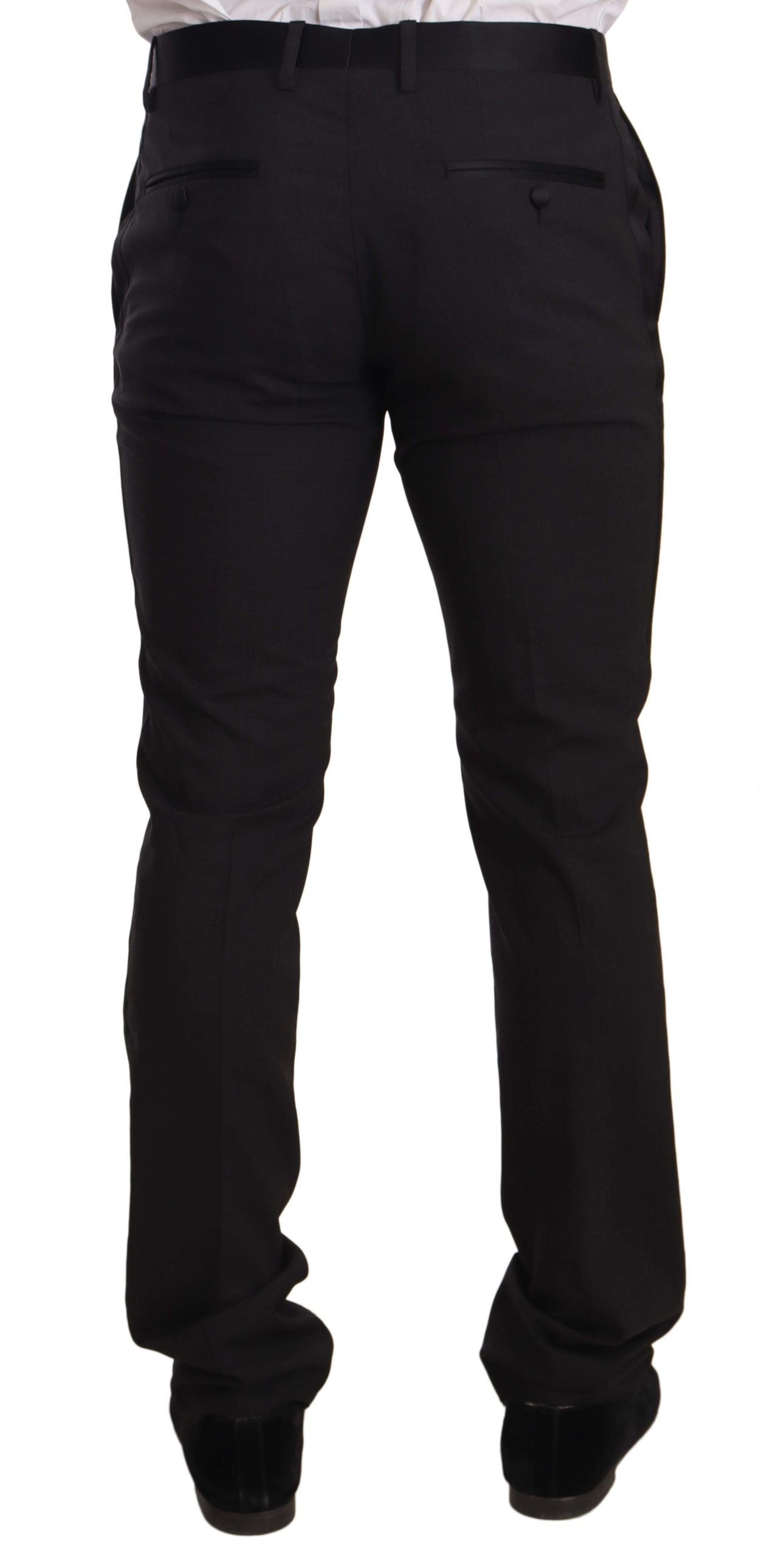 Blauer Smokinganzug aus Samt und Baumwolle im Slim Fit