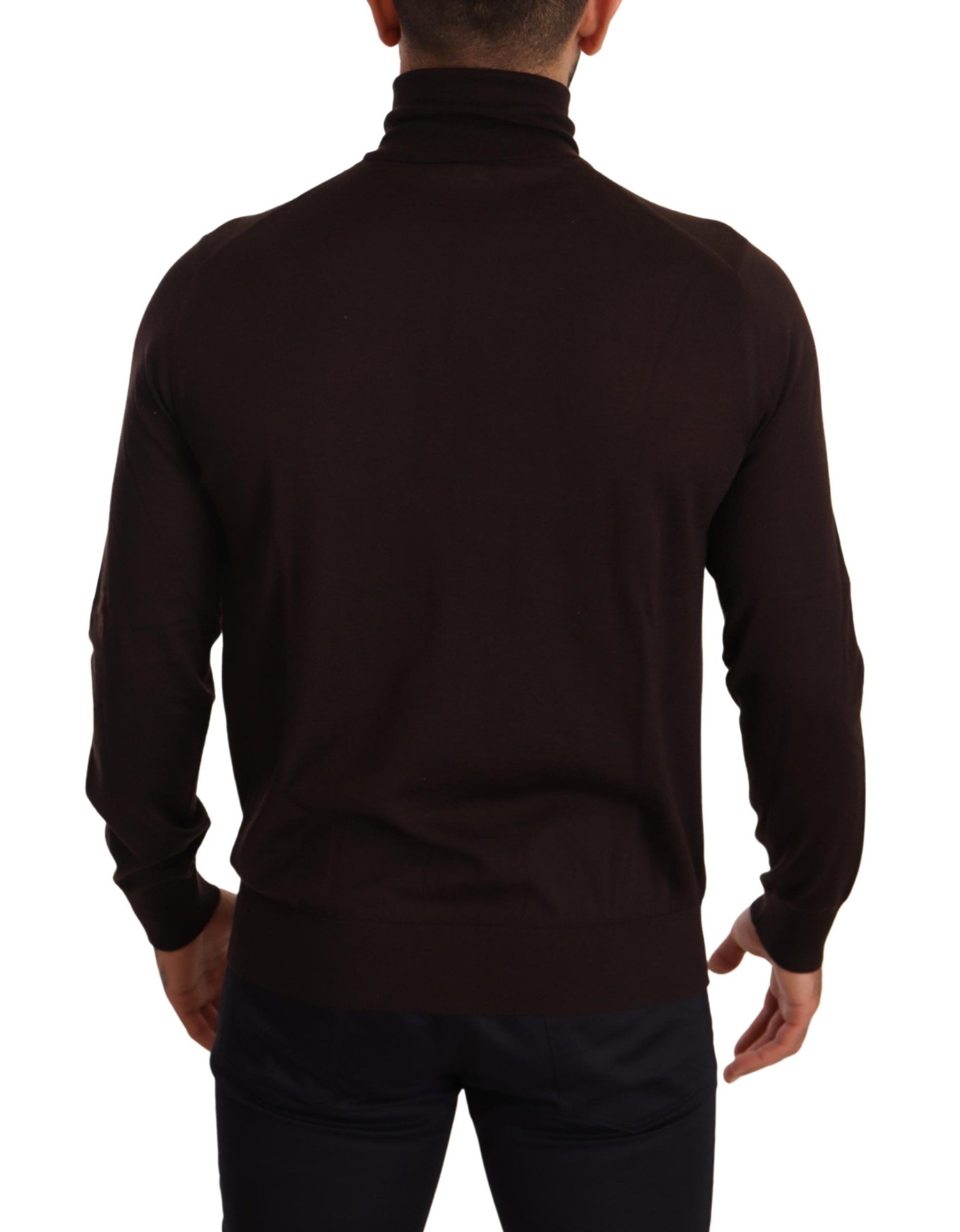 Brauner Rollkragenpullover aus Kaschmir