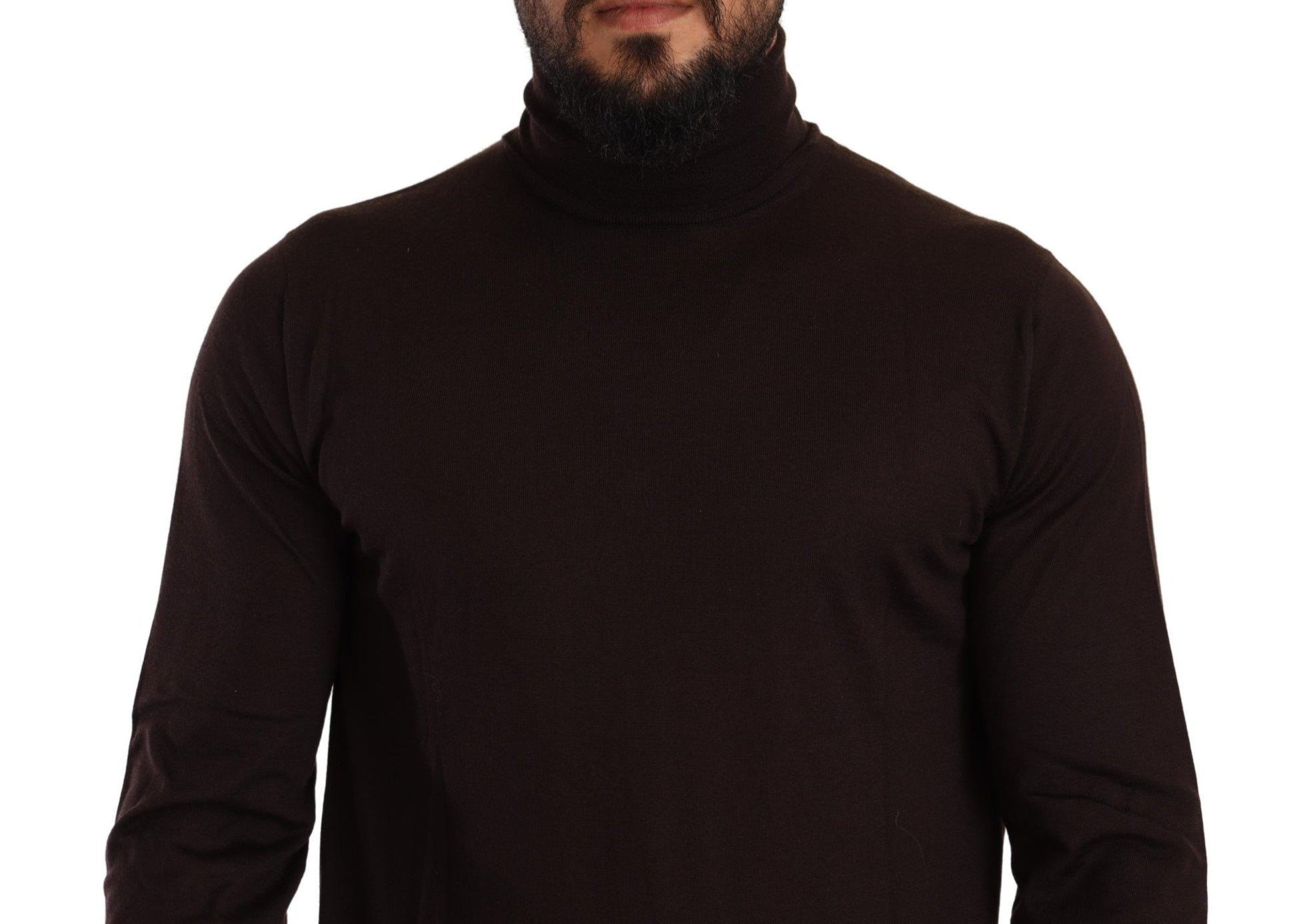 Brauner Rollkragenpullover aus Kaschmir