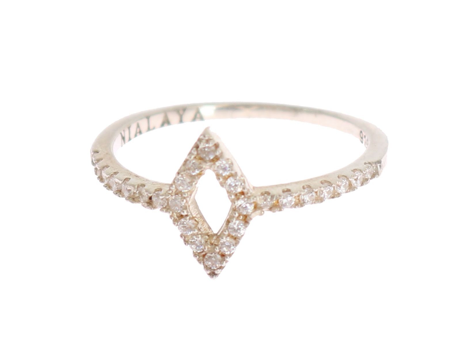 Silver Rhombus Damenring aus 925er Silber mit klarem Zirkonia