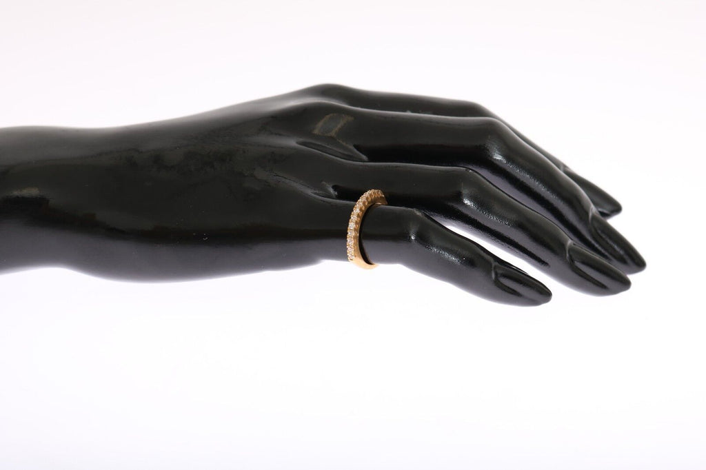 Gold Authentic Damen Klar CZ Gold 925 Silber Ring